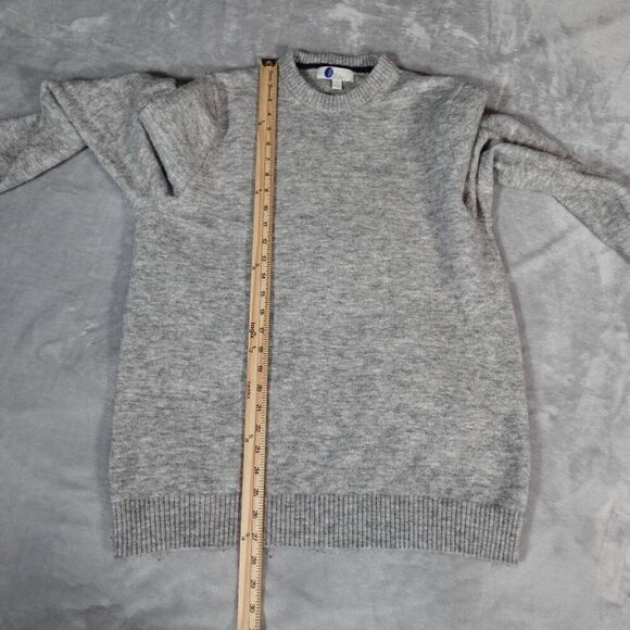 Boden Mohair Wool Blend Crewneck Sweater Mens Medium Knitted Grey Melange - Picture 7 of 8